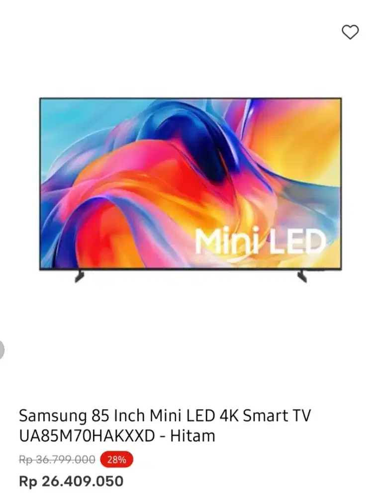 SAMSUNG SMART TV MINI LED 85INCI
