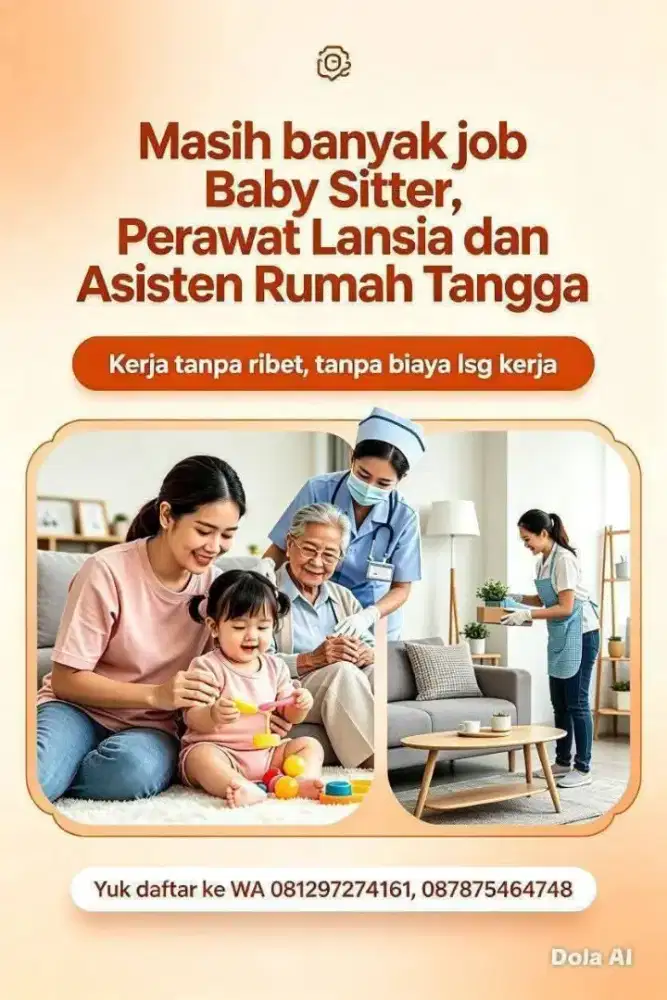 Banyak Loker Baby Sitter ART & Perawat Lansia Terpercaya Terakreditasi