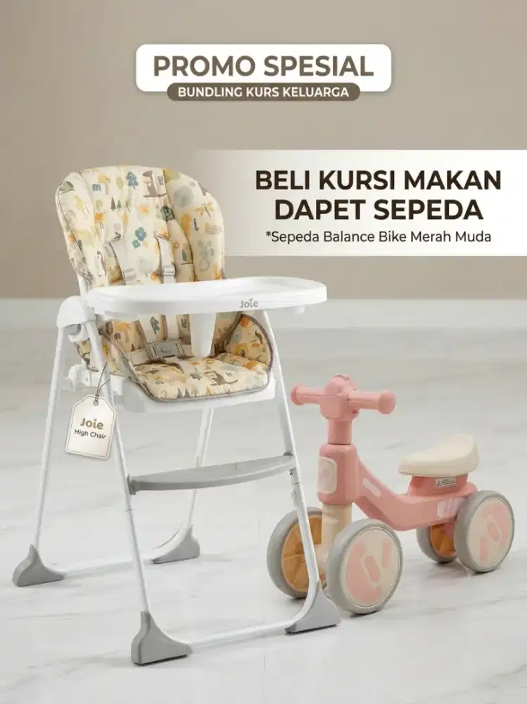 [PRELOVED] Kursi Makan Bayi / High Chair Joie + Balance bike