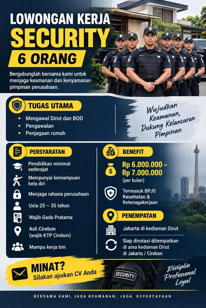 Dibutuhkan security untuk pengawalan