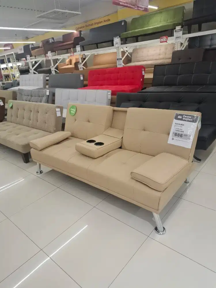 Sofabed Sofa Santai Khaki Geni
