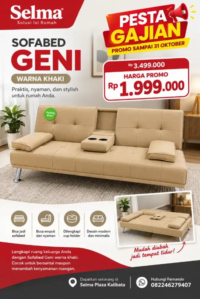 Sofabed Geni murah