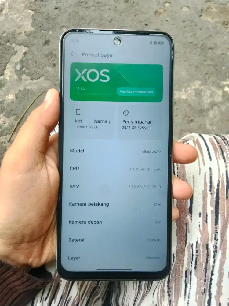Infinix Hot 60i 8+8/256 Nominus Orian Semua Hp+Chasan