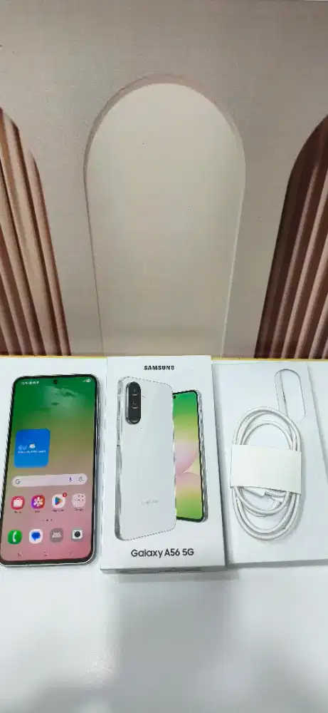 Second samsung A56 ram 8/256 perlengkapan HP+kabel data mulus 99%