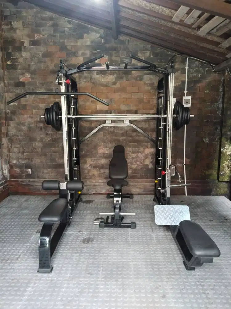 Alat Angkat Beban SMITH MACHINE Power Rack Cable Crossover MULTIFUNGSI