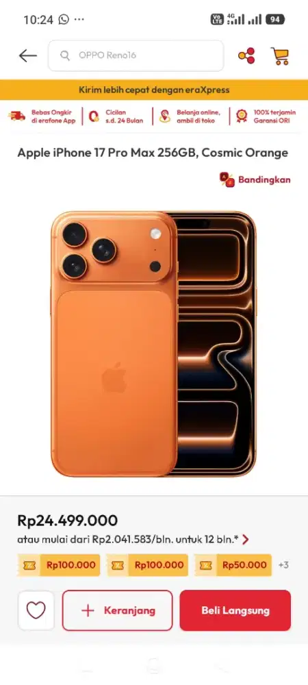 iPhone 17 pro max ram 256