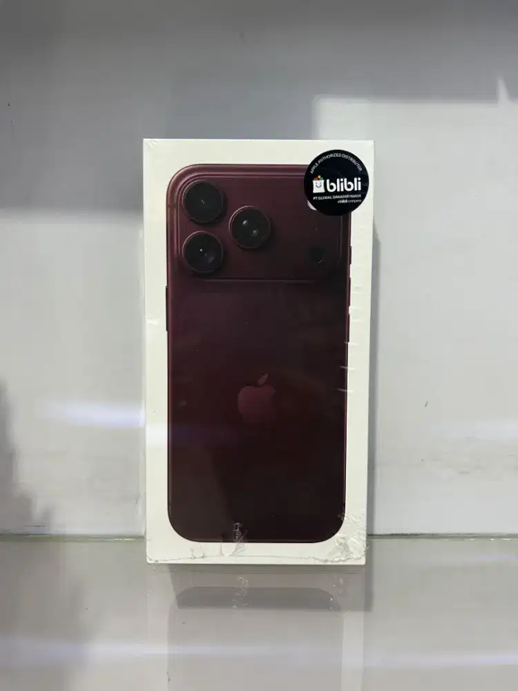 Iphone 18pro 256 burgundy garansi resmi blibli 12bulan