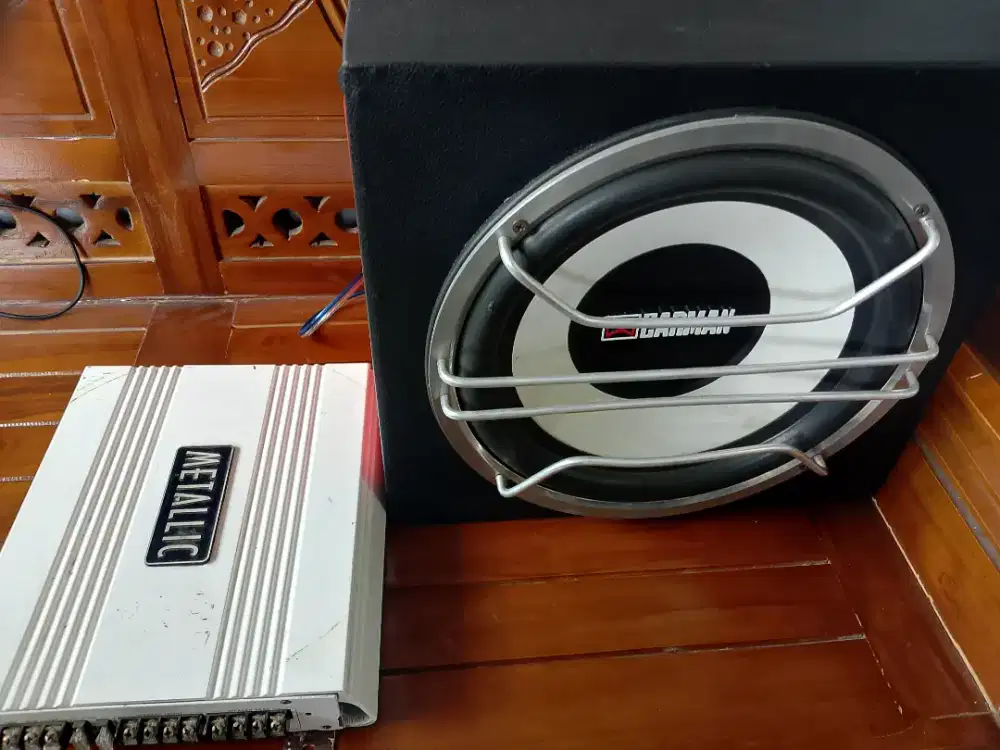 Paket audio mobil subwofer + power