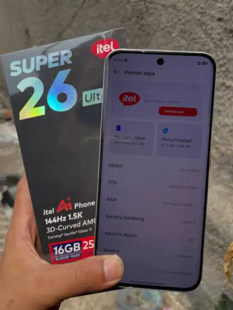Itel Super S26 Ultra (8+16/256) garansi resmi panjang