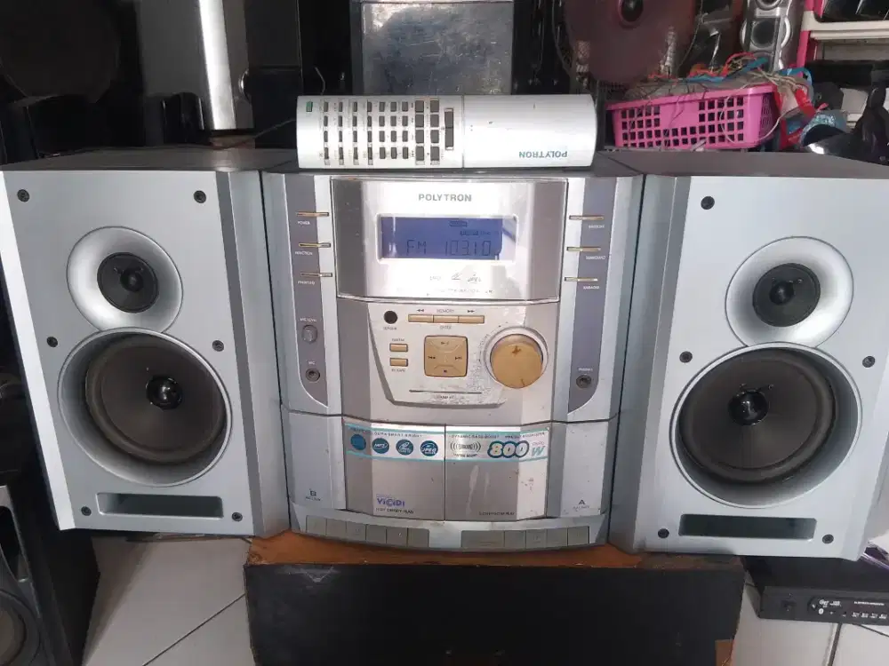 Full set Hi-fi Polytron, Remote, Radio & AUX ok, full ori, box utuh