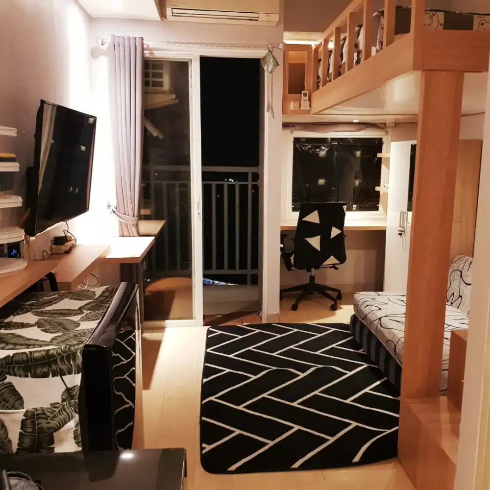Dijual apartemen Serpong Garden nempel Bsd full furnished murah BU