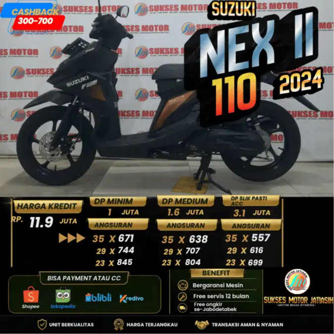 SUZUKI NEX II 2024 PLAT BOGOR BISA CASH DAN KREDIT ATAU PAYLATER