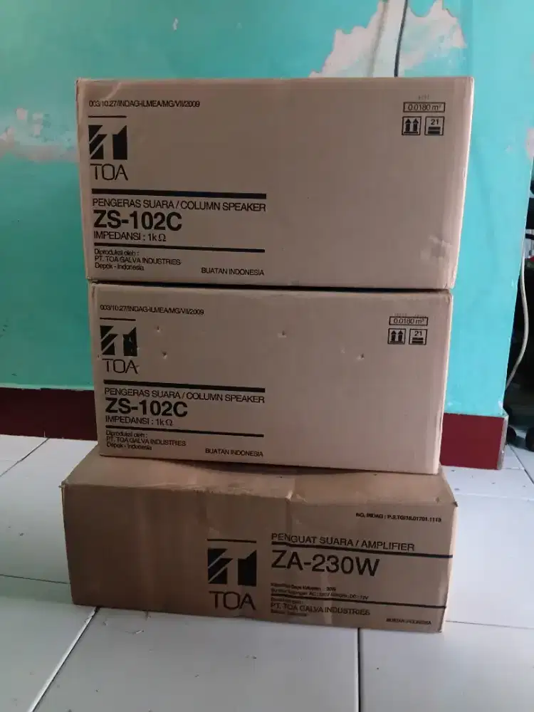Ampli toa + speaker column toa