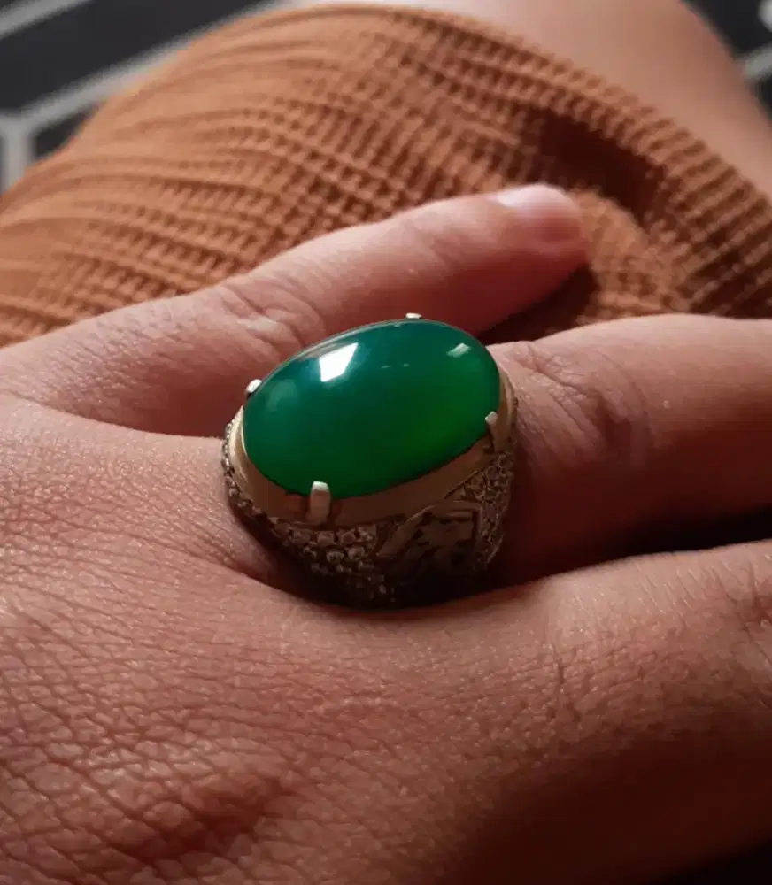 Bacan Kristal Ring Perak