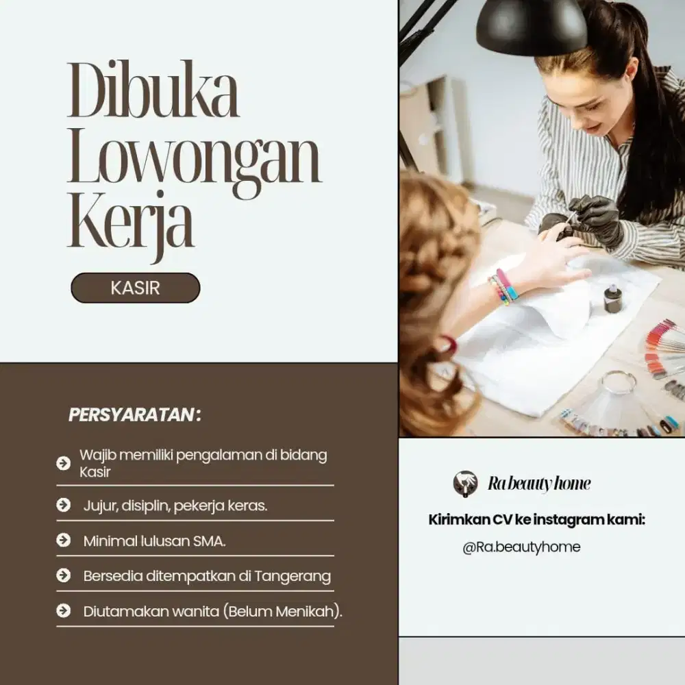 LOWONGAN KERJA KASIR