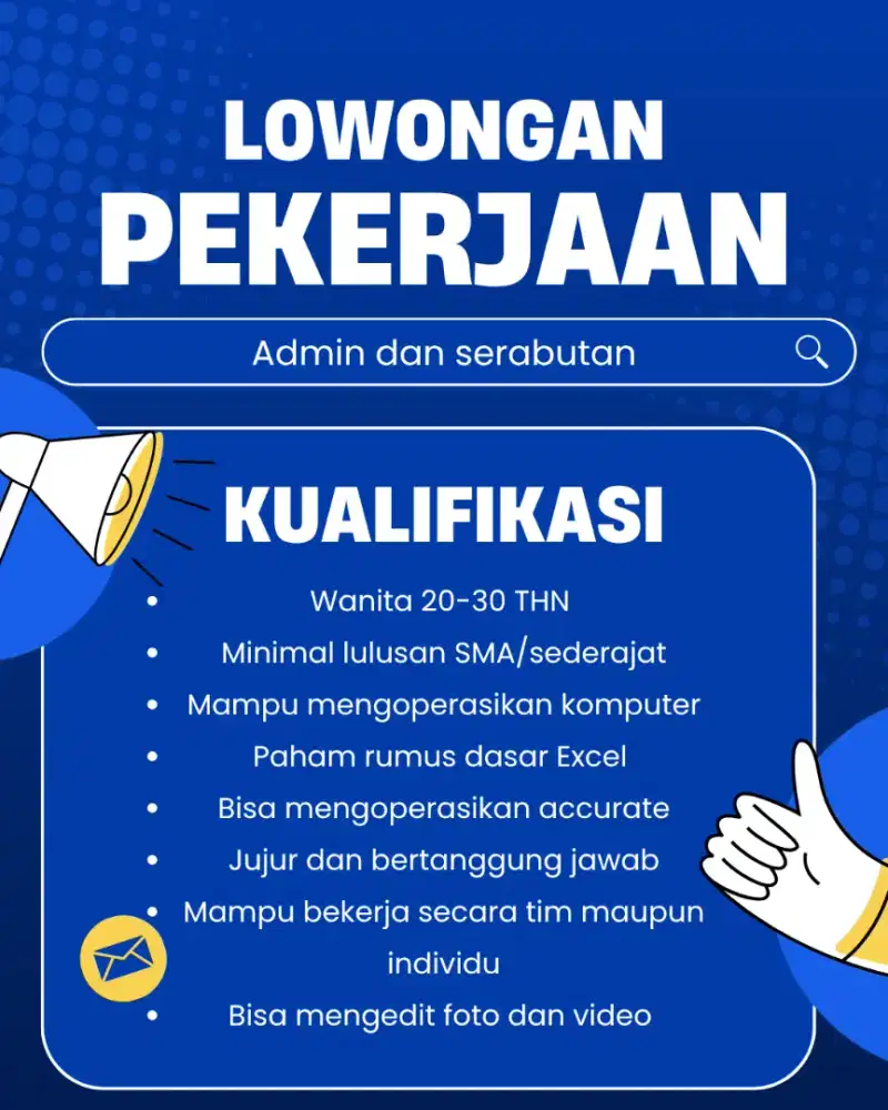 Admin & Serabutan(membuat nota dan melayani pembeli)