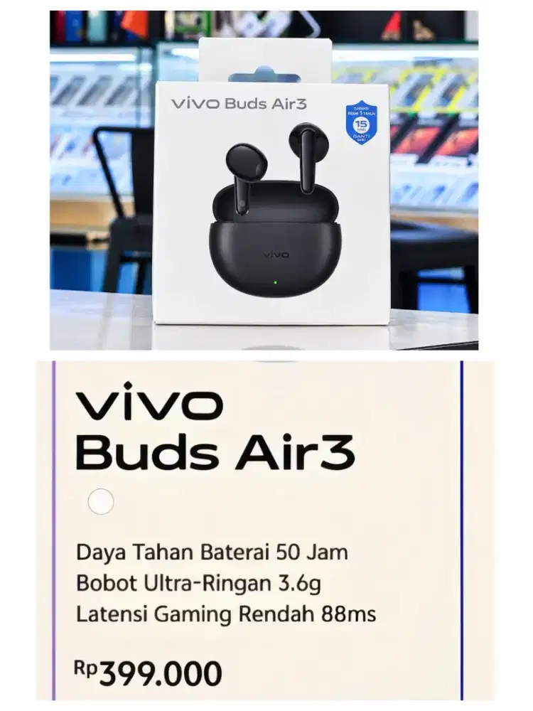 Vivo Buds Air 3 (New/Baru) *PROMO, BISA COD