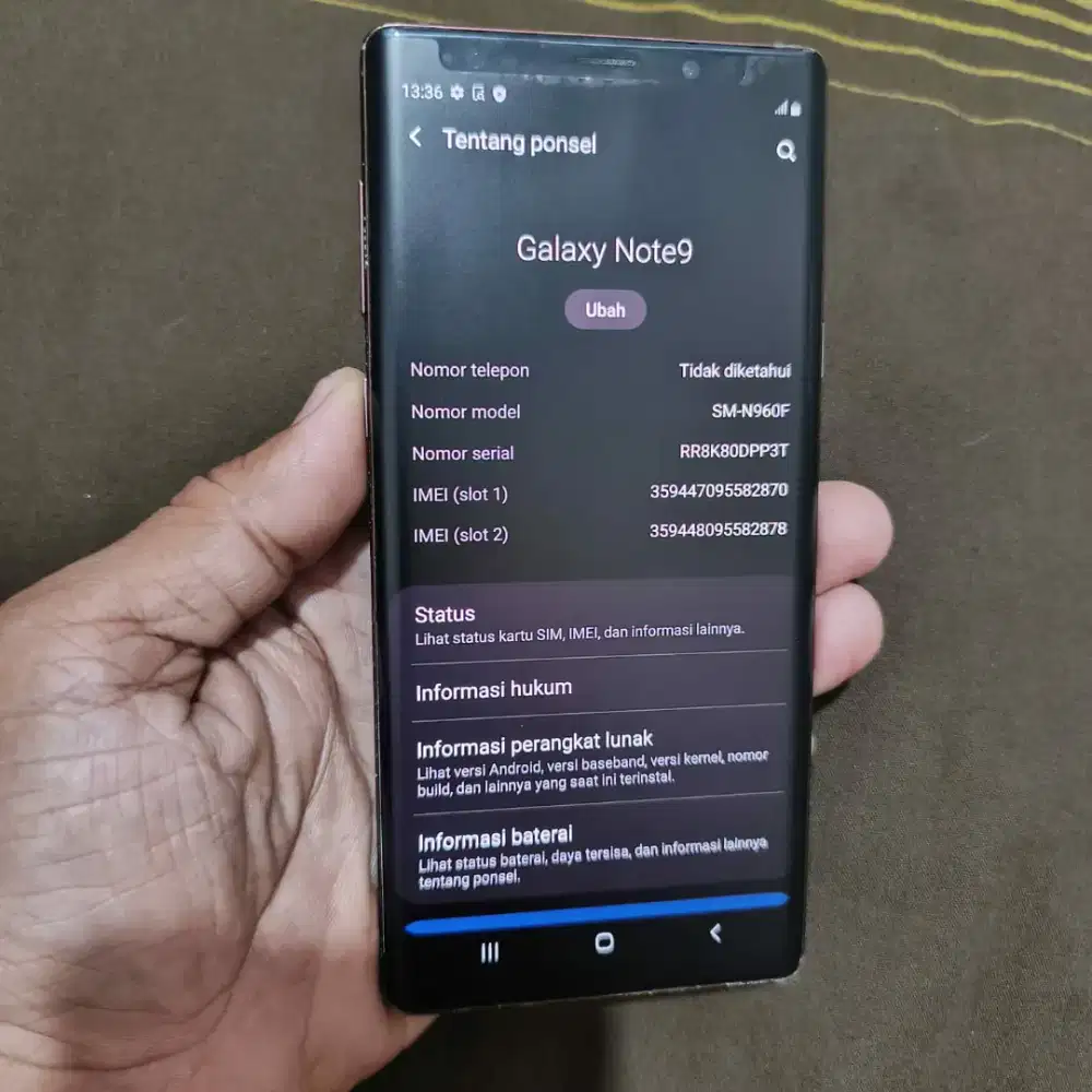Samsung Galaxy Note 9 NFC Original Sein Ram 6/128 Mesin Normal Jaya