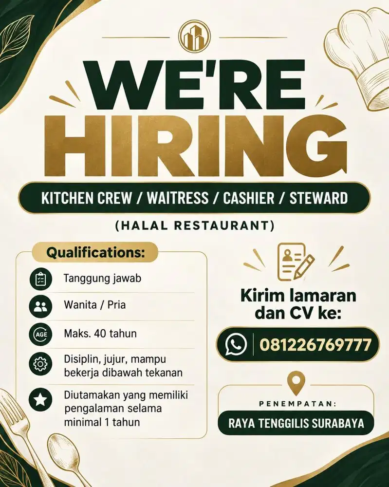 LOWONGAN KERJA ,NIAT LANGSUNG KERJA