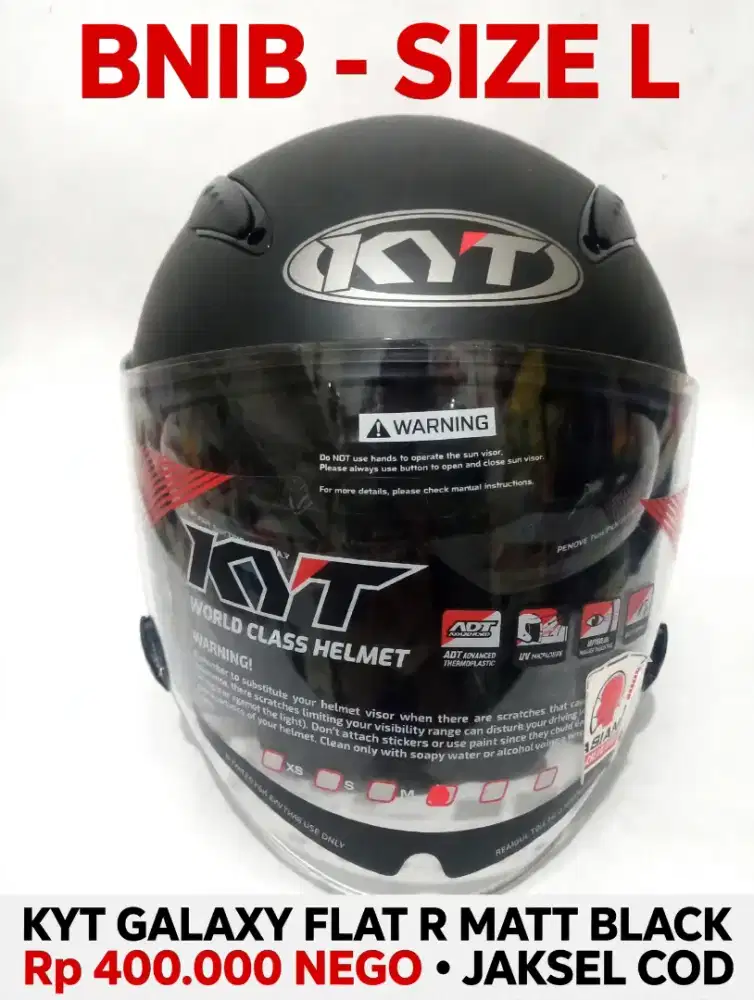 *DIJUAL KYT GALAXY FLAT R MATT BLACK - BNIB SIZE L - JAKSEL