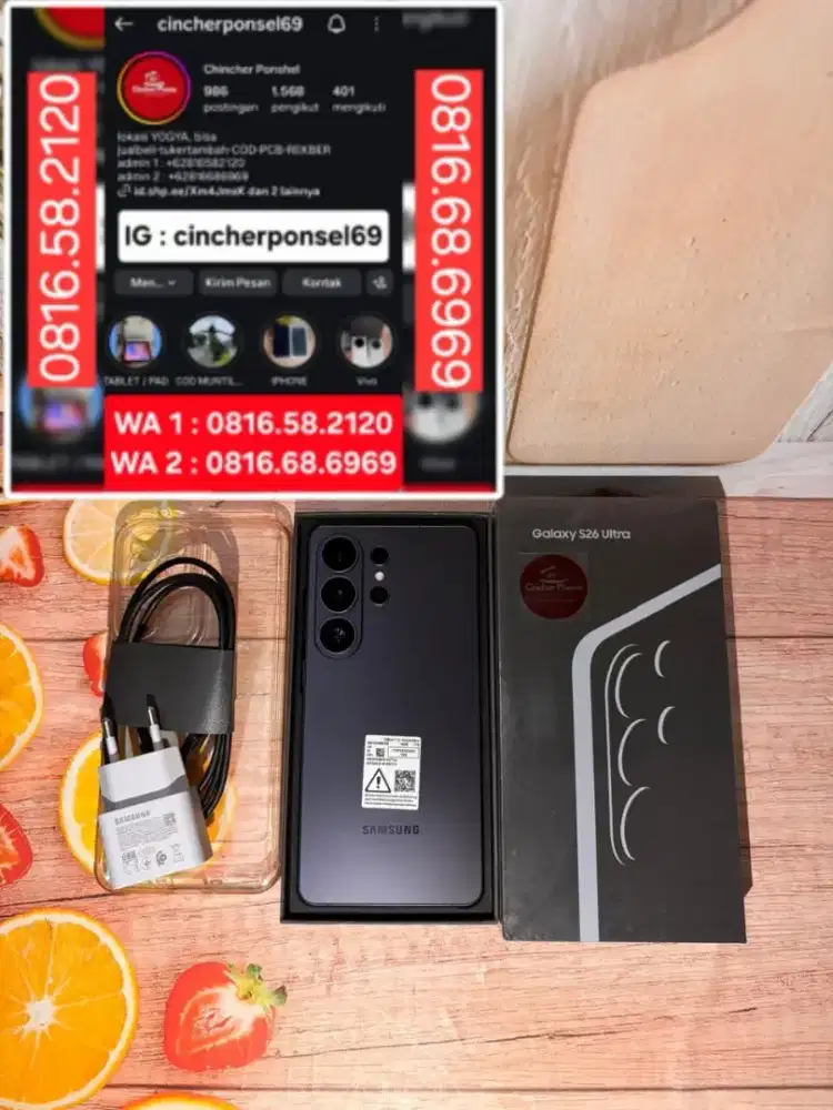 Jual hp SAMSUNG S26 ULTRA 16/1tb likenew istimewa grns 2027 free adptr