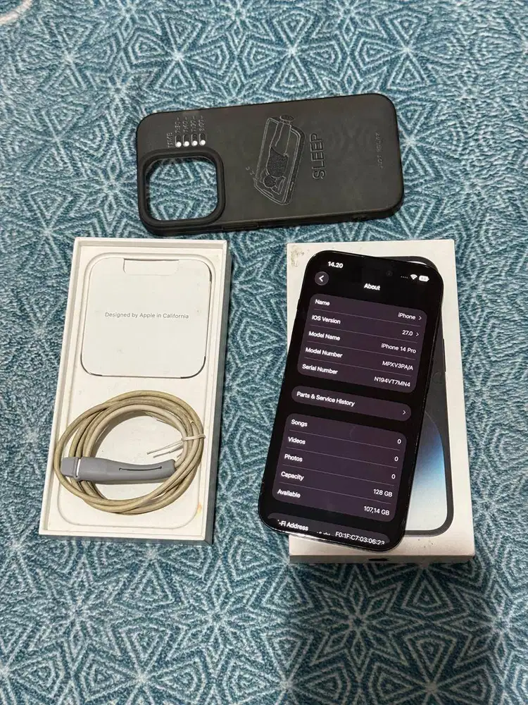 Iphone 14 Pro 128Gb Ibox Hitam Fullset Original Ios 27