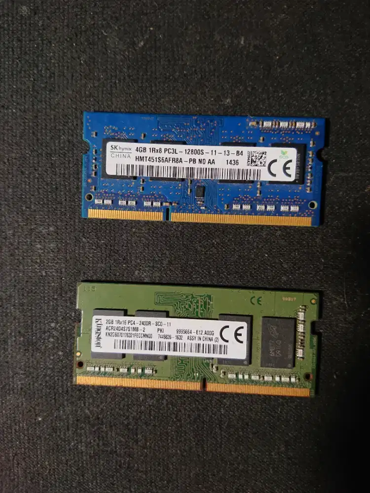 RAM Laptop 4gb sodimm dan RAM Laptop 2gb ddr4