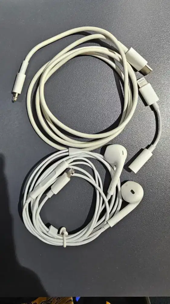 Ready Charger dan Headset Lightning Apple Barang Original