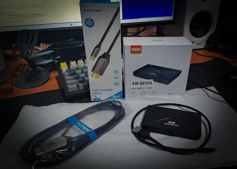 Ezcap 333 Video Capture Card & Vention USB-C to HDMI Pemakaian Pribadi