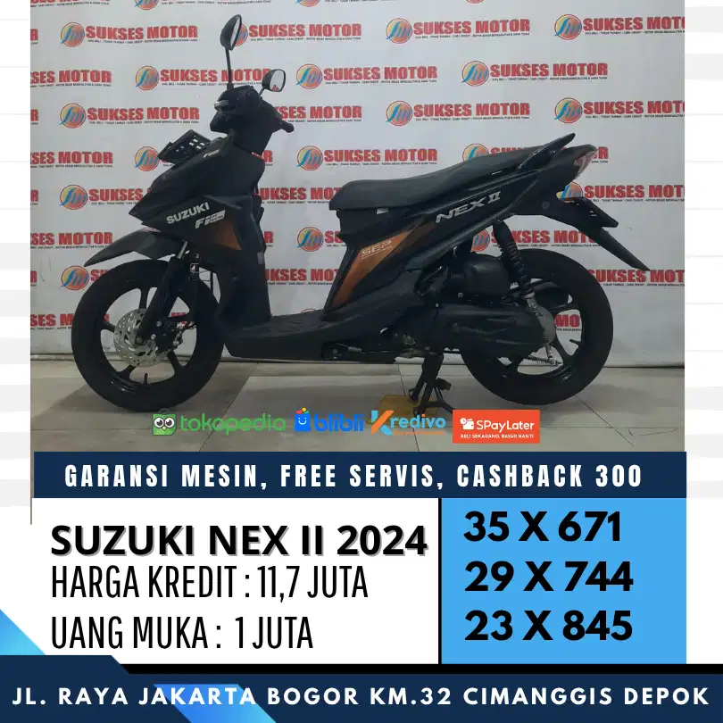 SUZUKI NEX II 2024 TERMURAH CASH/KREDIT UNIT MULUS BERGARANSI