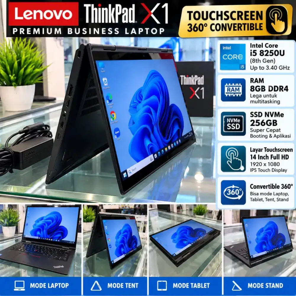 Lenovo Thinkpad carbon X1 slim
Core i5 8350U