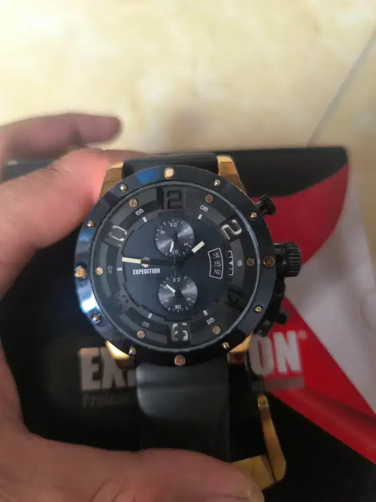 JUAL JAM TANGAN EXPEDITION SEKEN TYPE E6381M WARNA GOLD