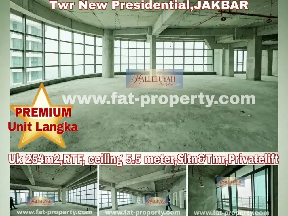 SUPER KEREN!Dijual super penthouse Apt ST MORITZ Twr New Presidential 254m2,RTF,Ceiling 5.5meter,privatelift,Sltn&Tmr
