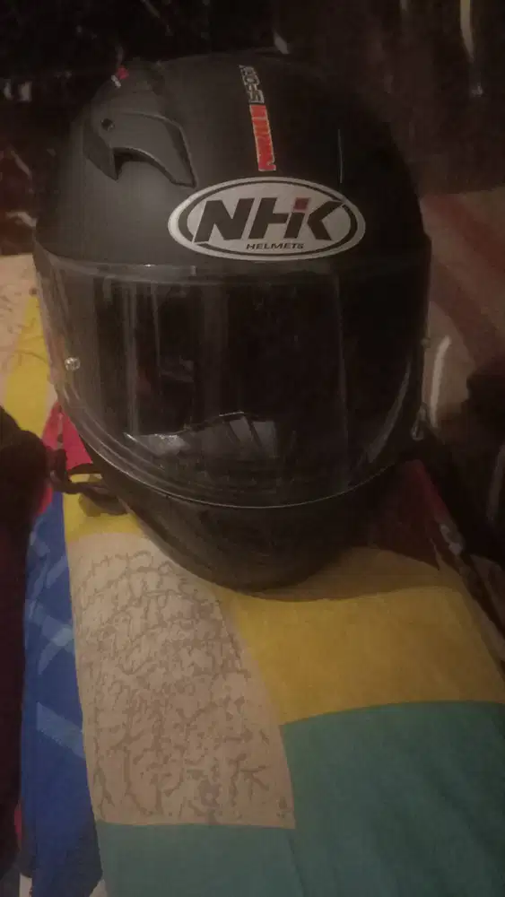 NHK Gp1000 black doff double visor + Intercomset