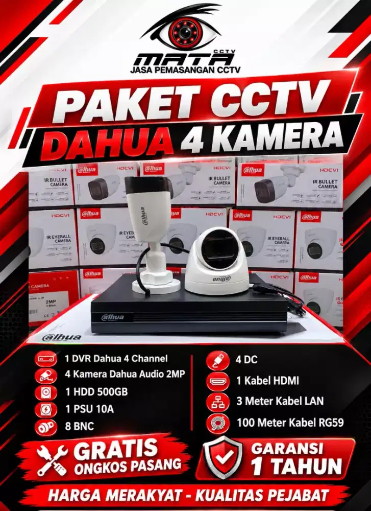 paket cctv dahua audio 2mp