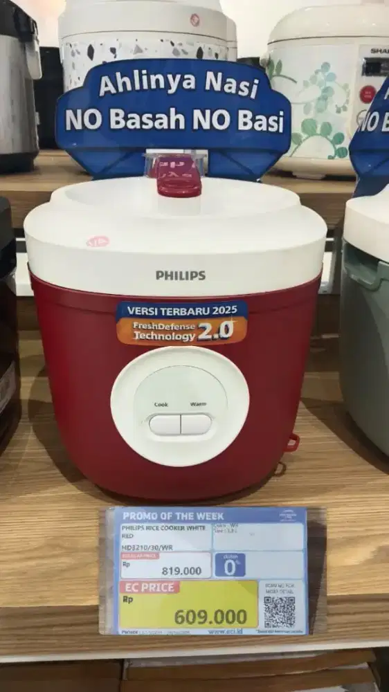Philips Rice Cooker White Red
