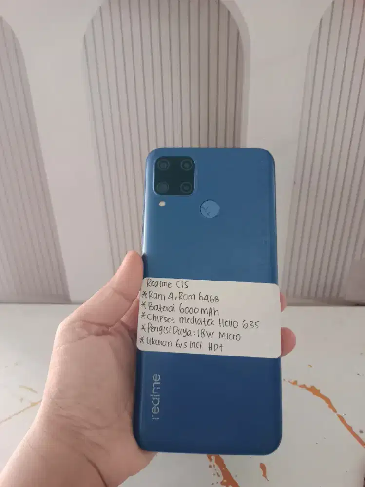NEGO CANTIK SECOND REALME C15 GARANSI RESMI RAM 4/64