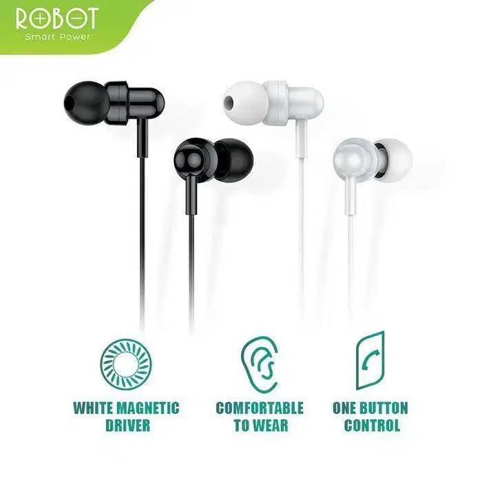 Headset Robot RE20 Earphone Bass /Handsfree Headset Earphone Robot Re2