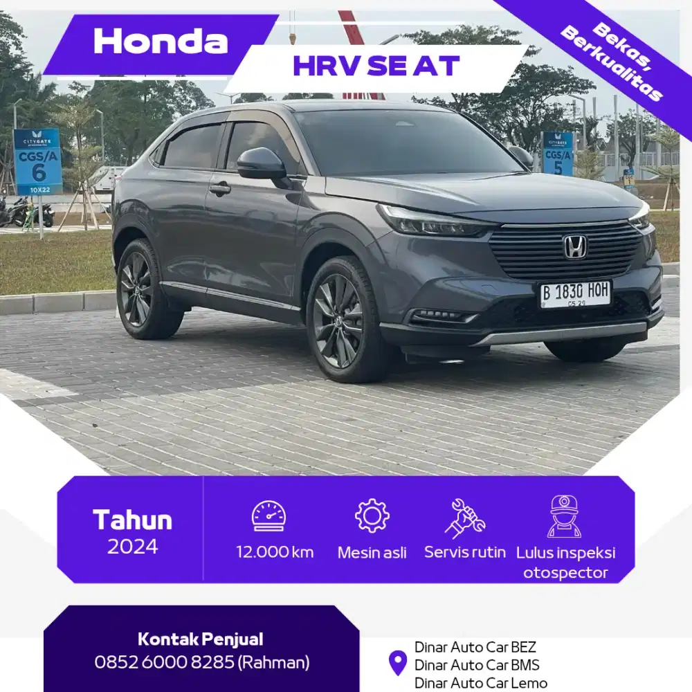 Honda New HRV SE Sensing tahun 2024