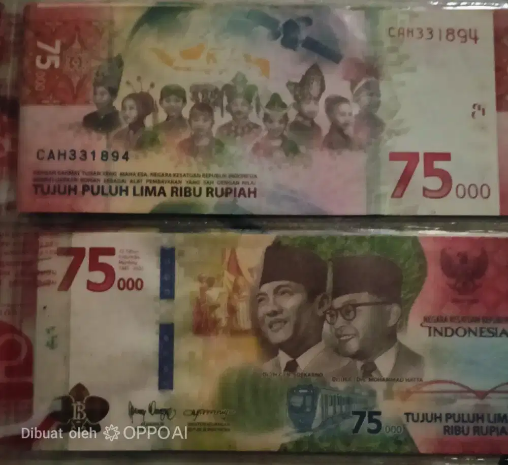 Uang 75ribu Soekarno Kemerdekaan