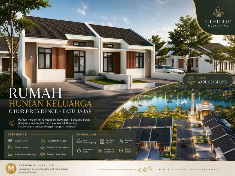 Rumah Keluarga Dengan View Waduk Saguling-Batujajar