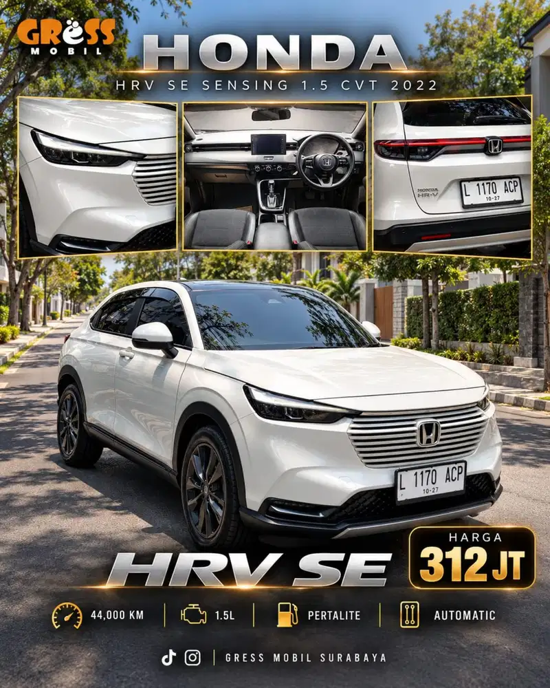 HR-V SE SENSING TAHUN 2022 LIKE NEW