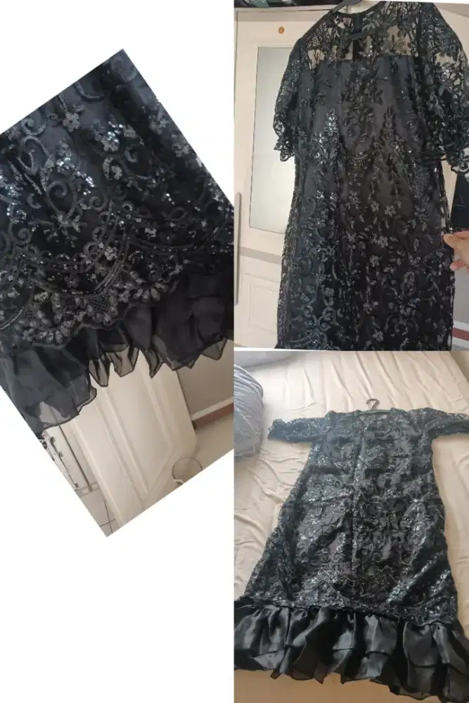 Dress brokat baru beli ..warna hitam