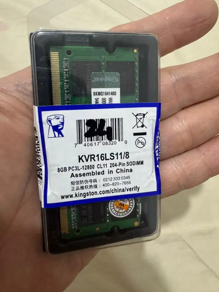 Memory RAM Laptop SODIMM DDR3L PC3L 12800 8gb