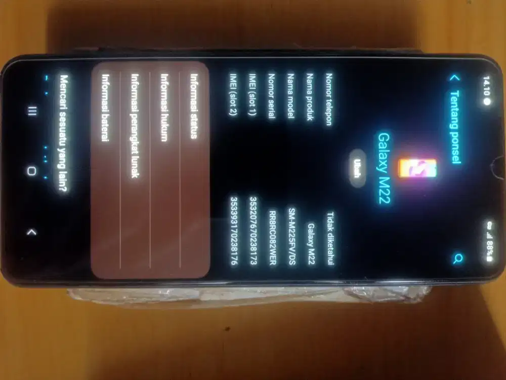 Samsung m22 ram6+6/128