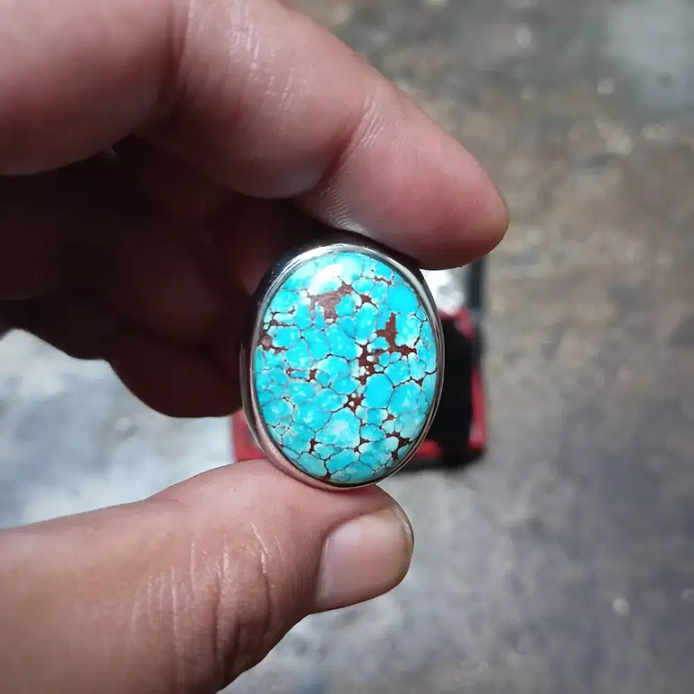 Cincin pirus mesir ceplok kuro asli natural kantoran