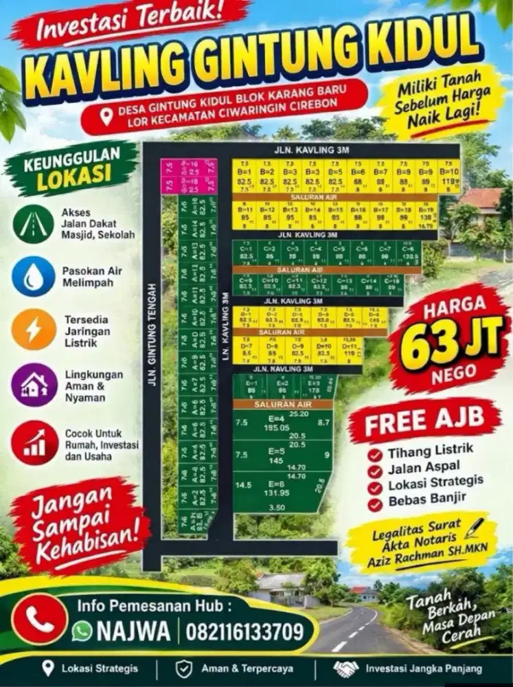 Tanah kavling sertifikat AJB