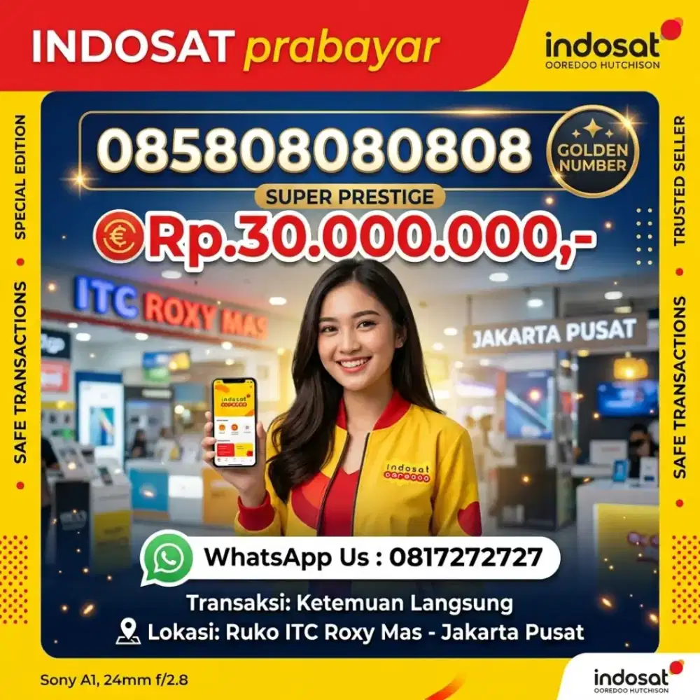 NOMOR CANTIK KOLEKSI INDOSAT 08080808