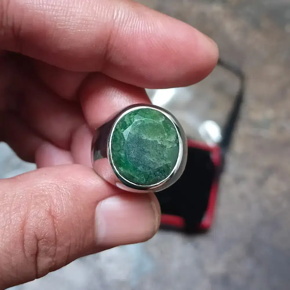 Cincin emerald beryl brazil cincin batu jamrud zamrud