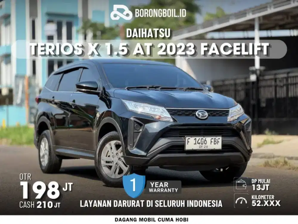 Termurah Terios X 1.5 AT 2023 Facelift Hitam